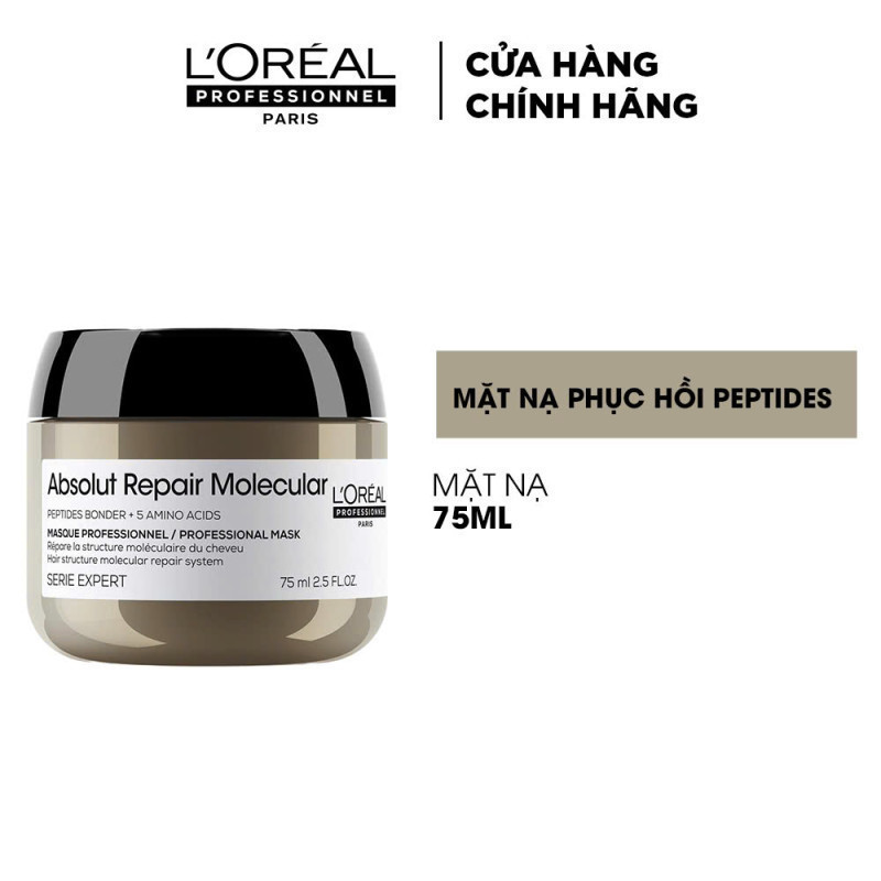 [GIFT] Mặt nạ phục hồi Peptides chuyên nghiệp cho tóc hư tổn Absolut Repair Molecular 75ml