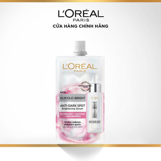 [Quà tặng không bán] Serum Glycolic Melasyl 8% dưỡng sáng da, mờ thâm mụn & nám Loreal Paris 6ml
