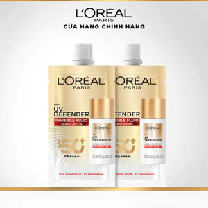 Bộ 2 kem chống nắng siêu mịn nhẹ bảo vệ da tối ưu L’Oreal Paris UV Defender Serum 5.5ml​ SPF 50++