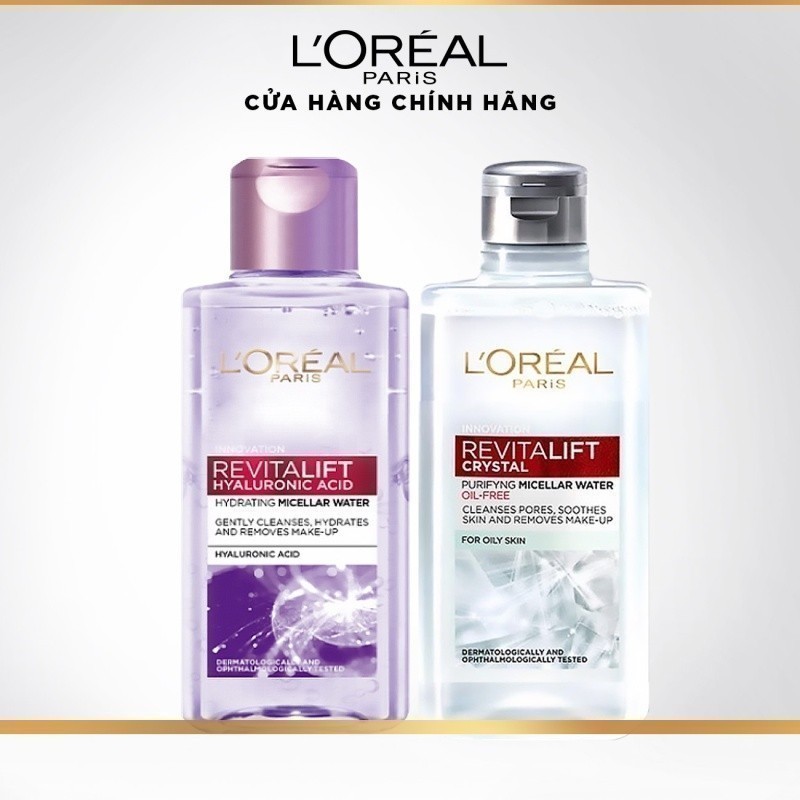 [Quà tặng không bán] Bộ 2 tẩy trang cấp ẩm & kiềm dầu L'Oreal Paris 95ml