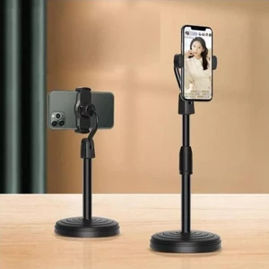 x Giá Kẹp Đỡ Điện Thoại Để Bàn, Quay Phim Livestream - Trụ ABS Xoay 360 Độ Thông Minh