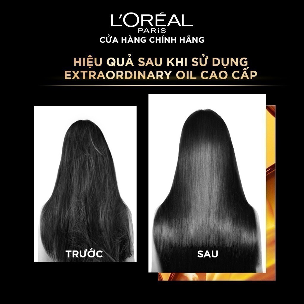 Ảnh Bộ gội xả dưỡng tóc suôn mượt tóc cao cấp L'Oreal Paris Sleek 440ml x2 & Dầu dưỡng chiết xuất tinh dầu 30ml 4