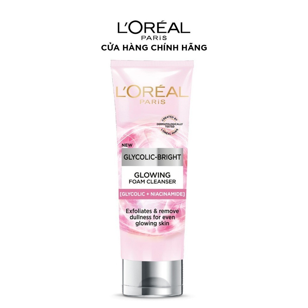 Ảnh Sữa rửa mặt sáng da L'Oreal Paris Glycolic (AHA) Bright 100ml 1