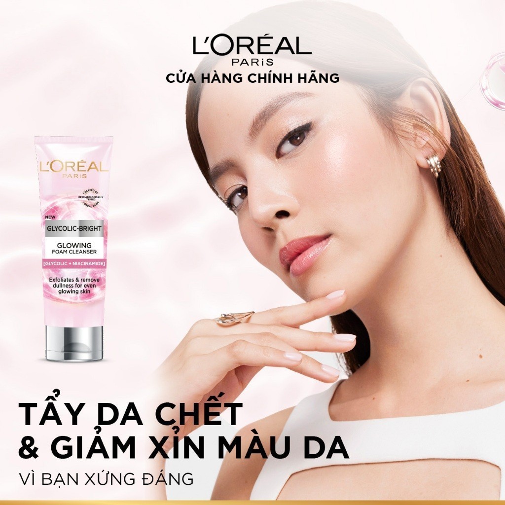 Ảnh Sữa rửa mặt sáng da L'Oreal Paris Glycolic (AHA) Bright 100ml 4
