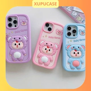 Ốp lưng iphone Baby Three hình voi đáng yêu 6plus/7plus/8plus/x/xs/xsmax/11/12/13/14/15/16/pro/plus/promax