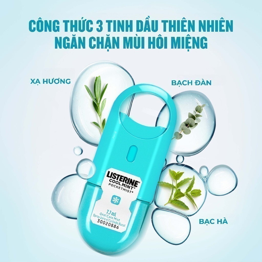 Ảnh Xịt Thơm Miệng Listerine Coolmint Pocketmist 7.7ml 1