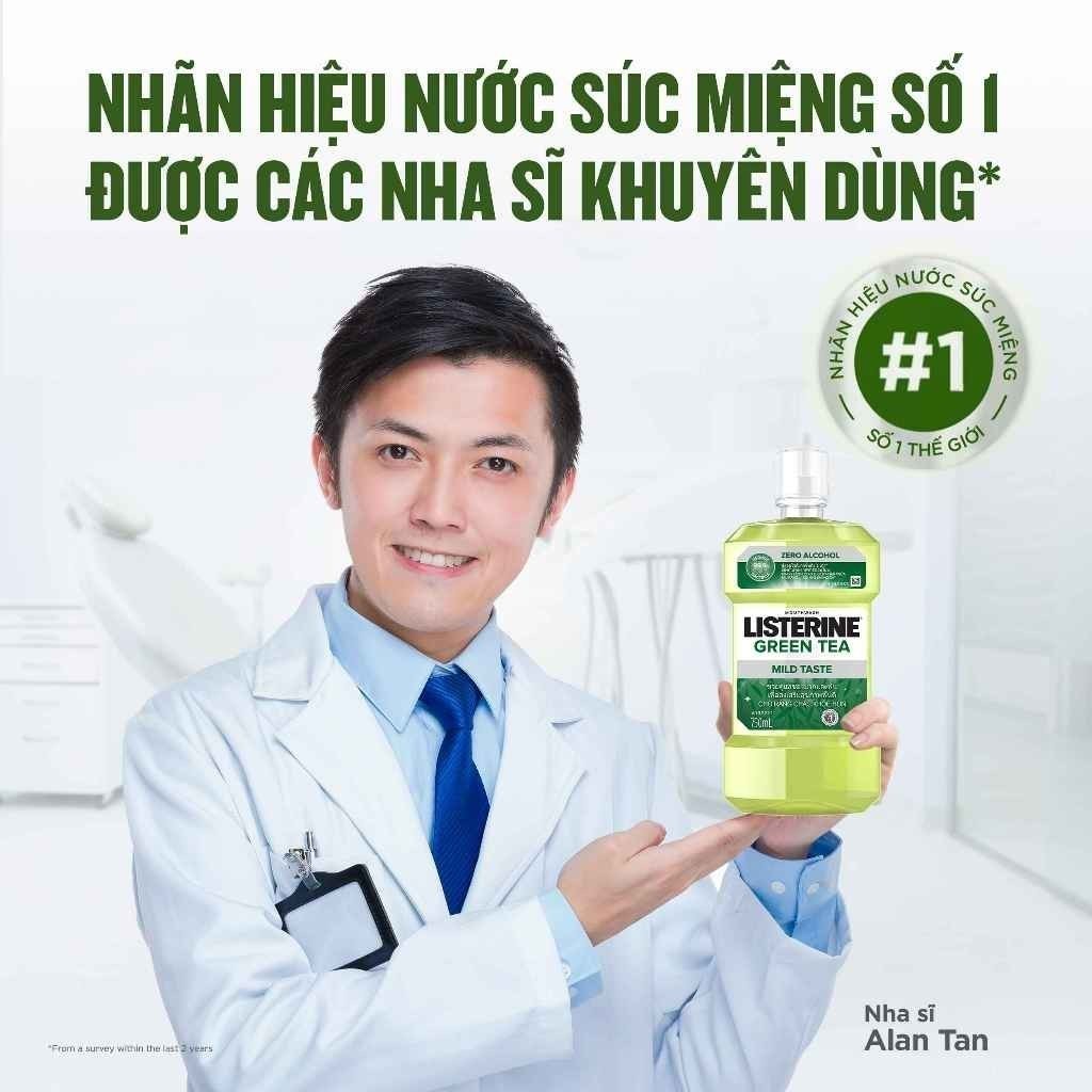 Ảnh Bộ 2 Nước Súc Miệng Ngừa Sâu Răng Listerine Green Tea Zero Alcohol 750ml/chai 2