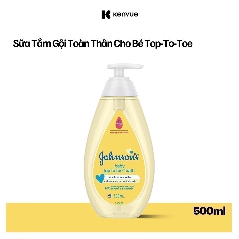 Ảnh Sữa tắm gội toàn thân Johnson's TOP TO TOE 500ml - 100979994 2