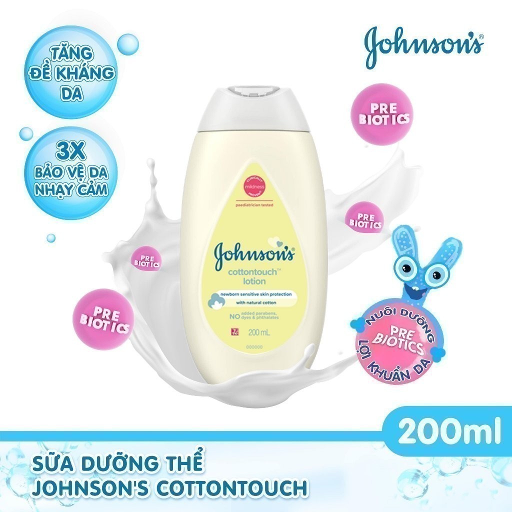 Ảnh Sữa dưỡng ẩm mềm mịn Johnson's baby cotton touch 200ml 2