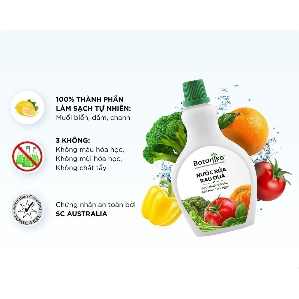 Ảnh Combo 4 Nước rửa rau Botanika 500ML 2