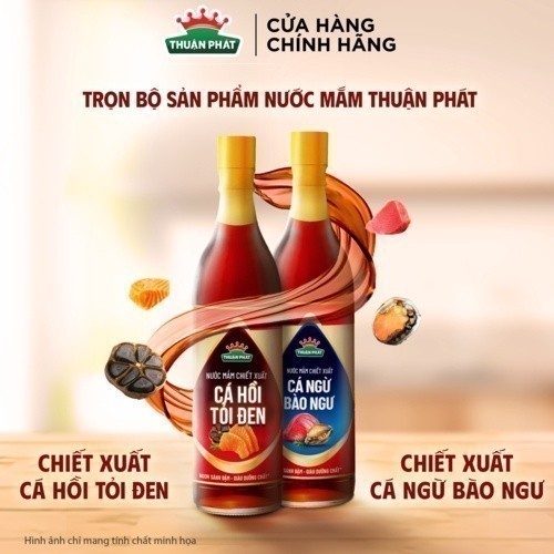 Ảnh Combo 2 Nước mắm Thuận Phát Cá ngừ bào ngư/Cá hồi tỏi đen 490ml - Chiết xuất từ nguyên liệu hảo hạng 1
