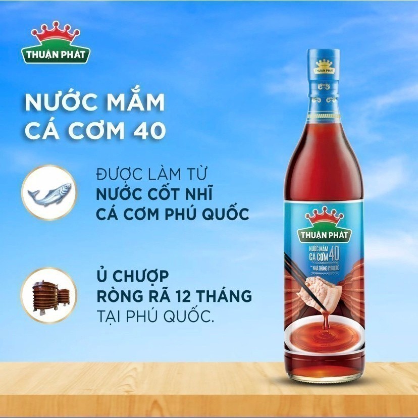 Ảnh Combo 6 Nước mắm cá cơm Thuận Phát 40 độ đạm 610ml - Từ nước cốt nhĩ cá cơm Phú Quốc 1