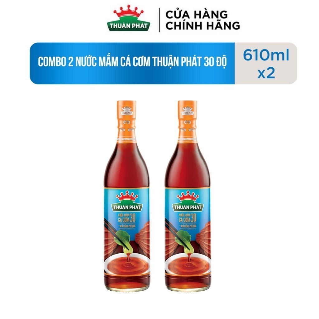 Ảnh Combo 2 Nước Mắm Cá Cơm Thuận Phát 30 độ đạm 610ml 3