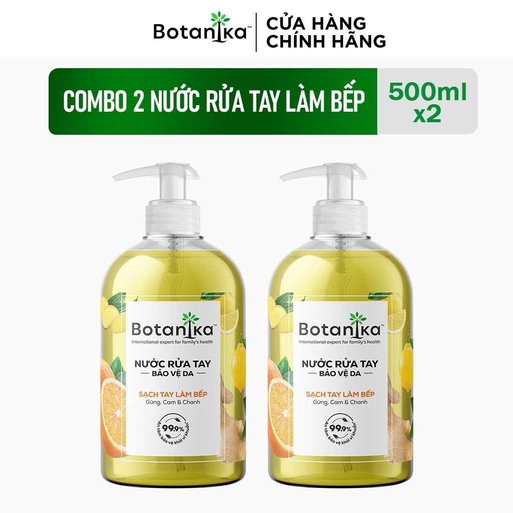 Ảnh Combo 2 Nước rửa tay Botanika Mềm mịn/Làm bếp 500ml 1