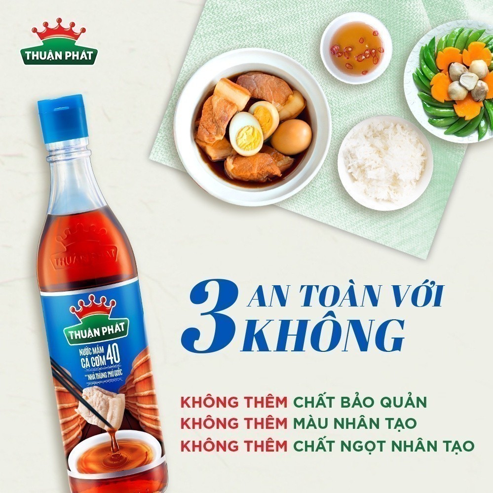 Ảnh Nước mắm cá cơm Thuận Phát 40 độ đạm 610ml - Từ nước cốt nhĩ cá cơm Phú Quốc 1