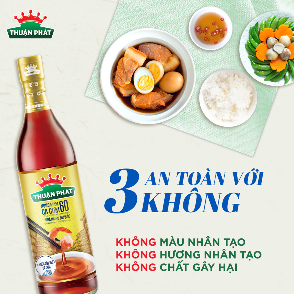 Ảnh Nước mắm cá cơm Thuận Phát 60 độ đạm 490ml 2