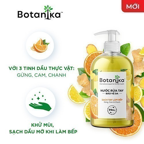 Ảnh Combo Nước rửa rau quả Botanika 500ml + Nước rửa tay Botanika làm bếp 500ml 3