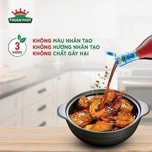 Ảnh Bộ đôi nước mắm Thuận Phát CHẤM NẤU ĐẬM ĐÀ (1 chai 40 độ đạm 610ml + 1 chai cá cơm than 740ml) 3