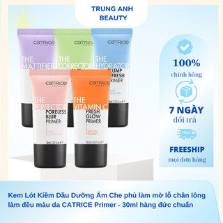 Kem Lót Kiềm Dầu Dưỡng Ẩm Che phủ làm mờ lỗ chân lông làm đều màu da CATRICE Primer - 30ml hàng đức chuẩn