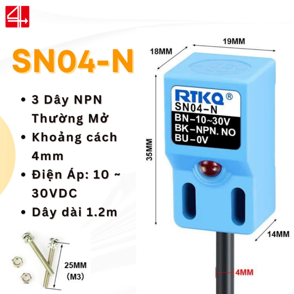 Cảm Biến Tiệm Cận ROKO SN-04N NPN | Shopee Việt Nam