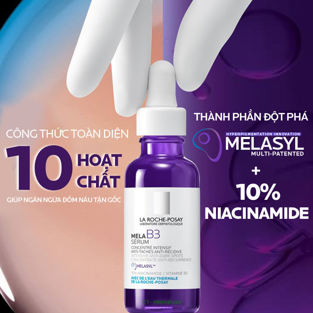 Ảnh Dưỡng chất giảm thâm nám và dưỡng sáng toàn diện La Roche-Posay Mela B3 serum 30ml 3