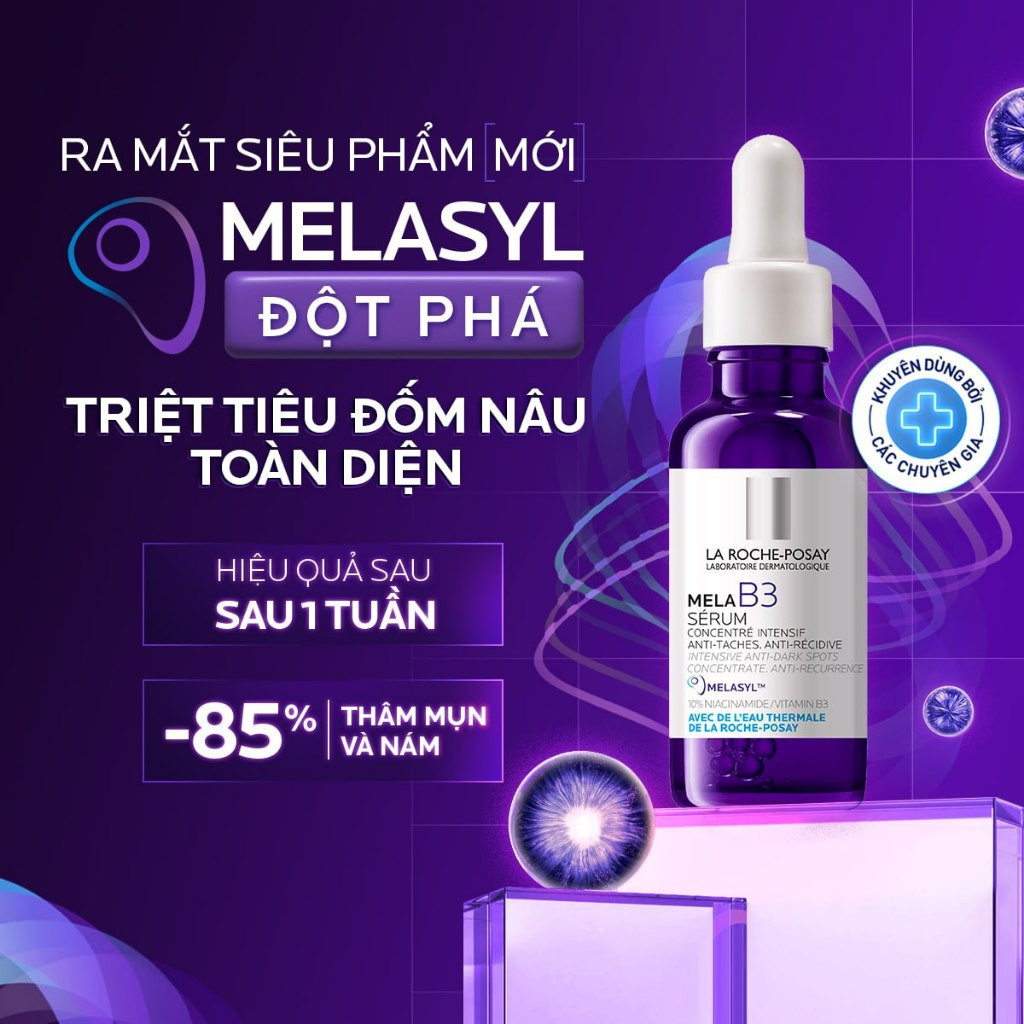 Ảnh Dưỡng chất giảm thâm nám và dưỡng sáng toàn diện La Roche-Posay Mela B3 serum 30ml 2