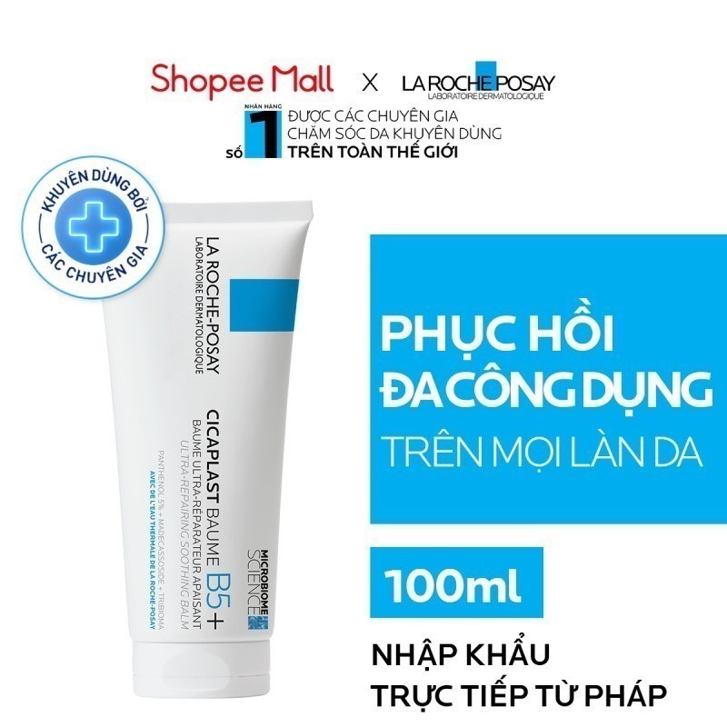 Ảnh Bộ đôi làm sạch, làm dịu và phục hồi làn da đa công dụng La Roche-Posay Cicaplast Baume B5+ 100ml 2
