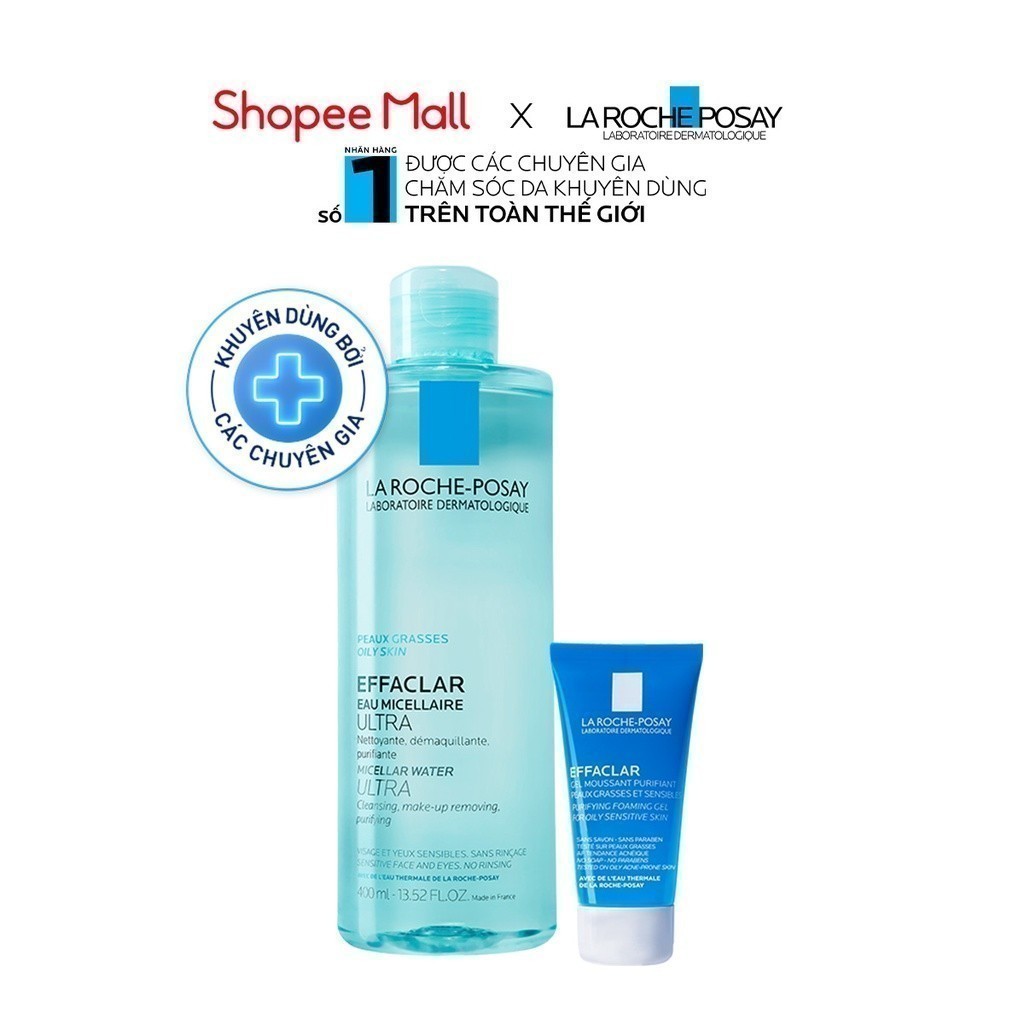 Ảnh Bộ sản phẩm làm sạch sâu giàu khoáng dành cho da dầu nhạy cảm Effaclar 400ml 2