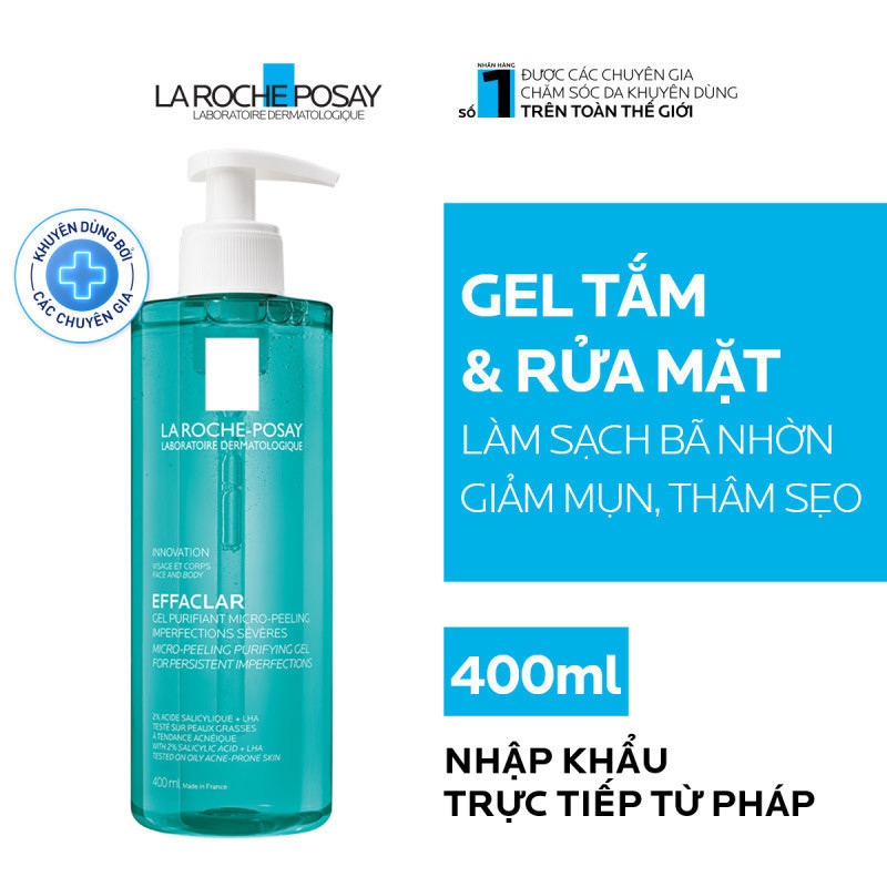 Ảnh Gel rửa mặt và tắm La Roche Posay Effaclar Micro-Peeling Purifying Gel 400ml 2