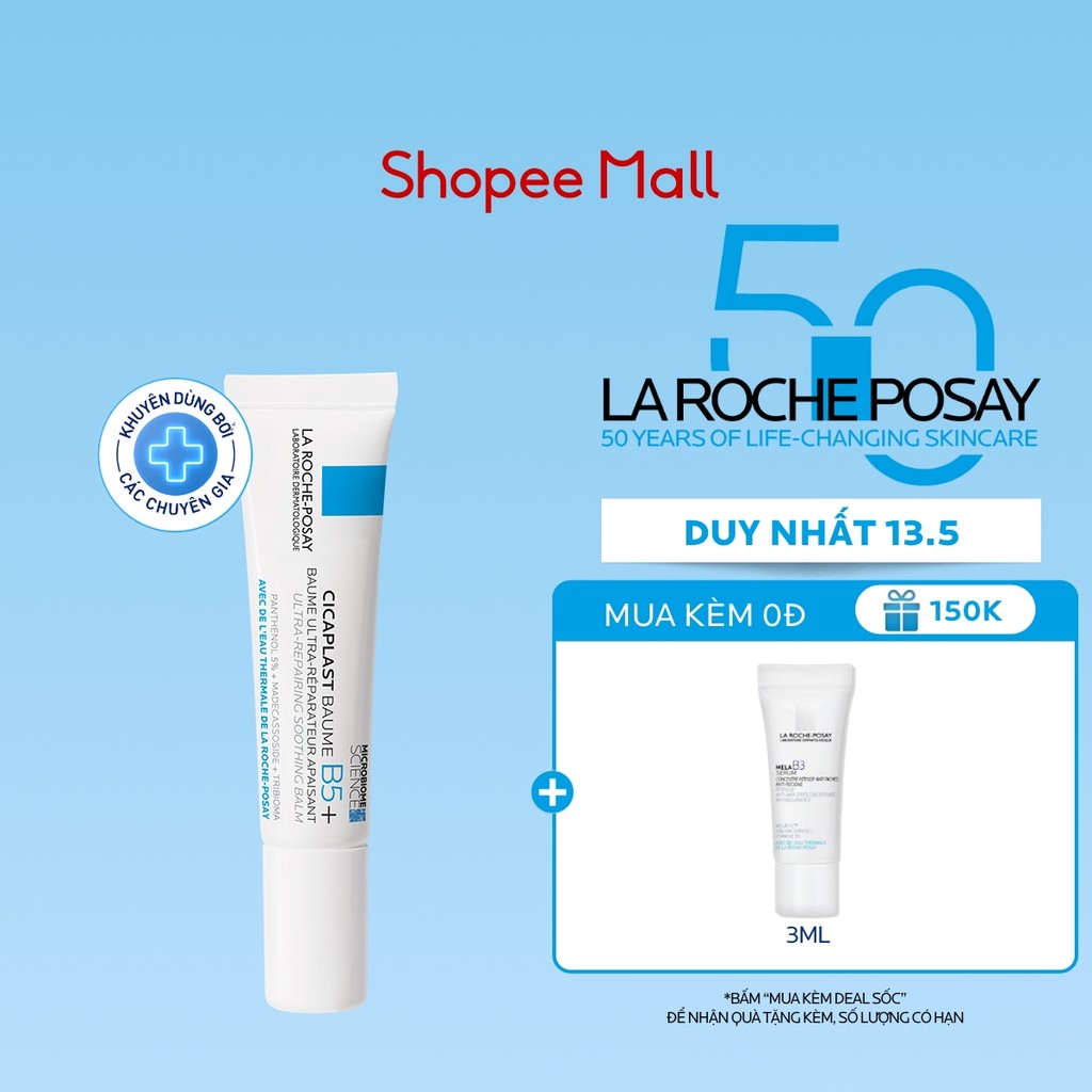 Ảnh Kem dưỡng hỗ trợ làm dịu & phục hồi da La Roche-Posay Cicaplast Baume B5+ 15ml 1