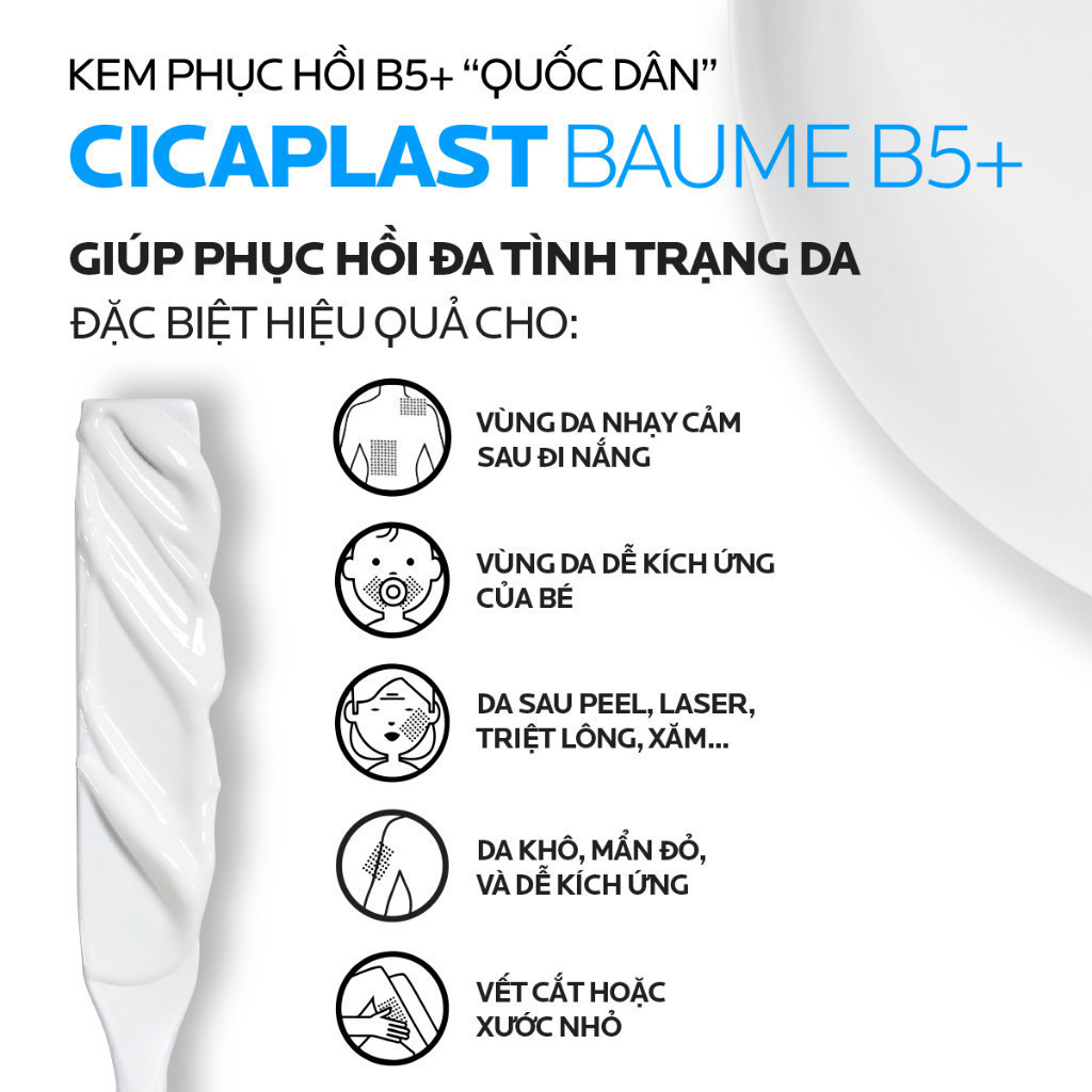 Ảnh Kem dưỡng hỗ trợ làm dịu & phục hồi da La Roche-Posay Cicaplast Baume B5+ 15ml 3