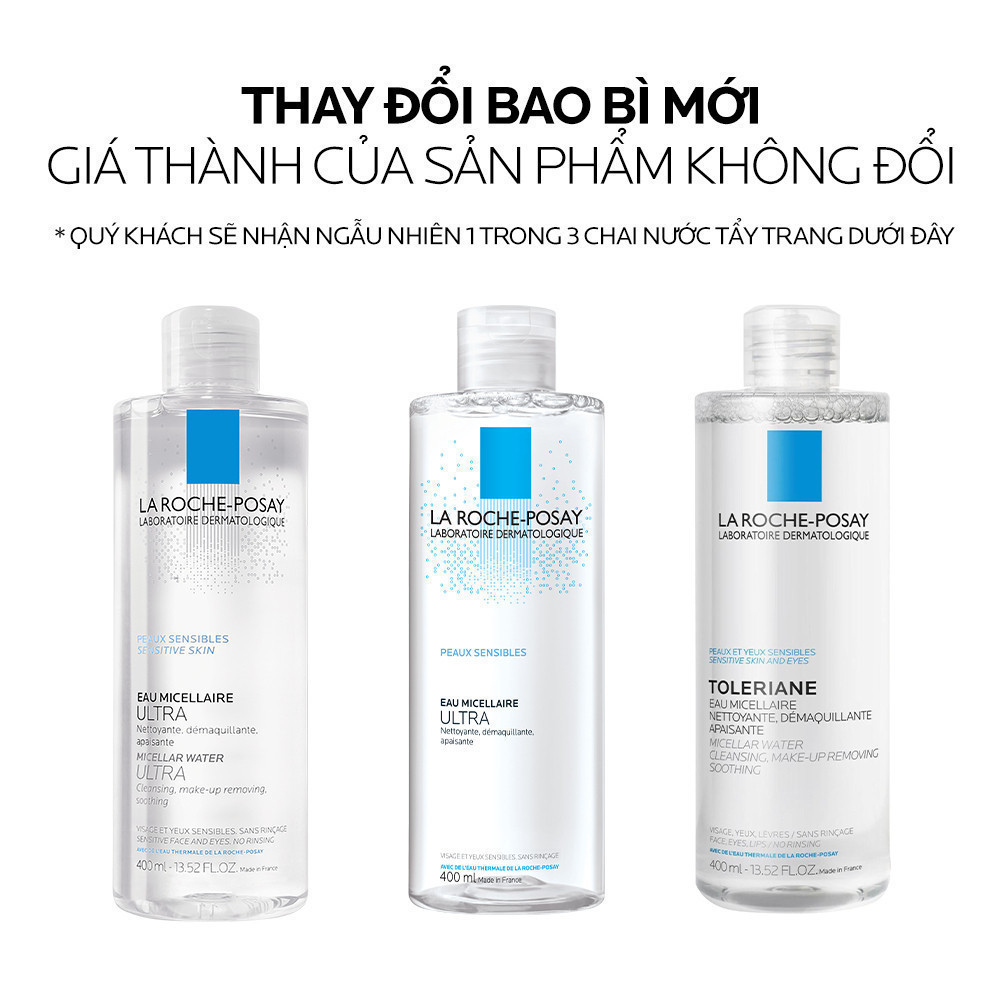 Ảnh Nước tẩy trang làm sạch sâu cho da nhạy cảm La Roche-Posay Micellar Water Sensitive Skin 400ml 4