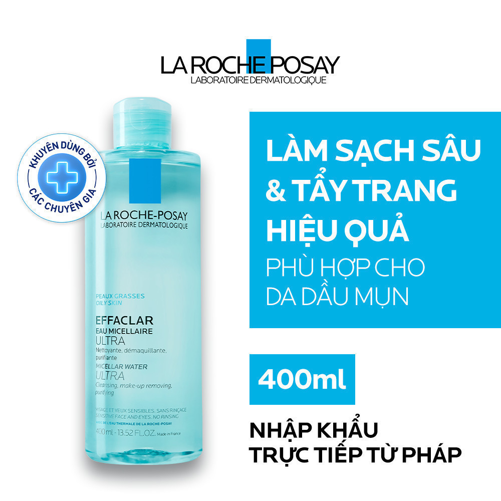 Ảnh Nước tẩy trang làm sạch sâu dành cho da dầu La Roche-Posay Effaclar Micellar Water 400ml 2