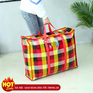 Túi Bạt Đựng Đồ Chuyển Nhà Chăn Gối Quần Áo Size Lớn Nhỏ Đa Năng Chống Nước Có Quai Xách Tiện Lợi