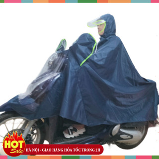Áo mưa phản Quang cỡ đại 7XL có tai thỏ xỏ gương và kính chắn mưa