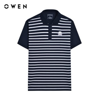 OWEN - Áo polo ngắn tay Body Fit APV243814 màu Xanh tím than chất liệu CVC Spandex