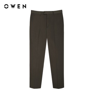 OWEN - Quần tây Slim Fit QS242824 màu Nâu đậm chất liệu Polyester Nano