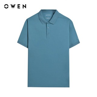 Owen - Áo polo ngắn tay Body Fit APV253614 màu Xanh bạc hà chất liệu CVC Spandex