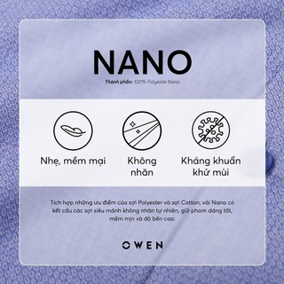 OWEN - Quần tây Slim Fit QS242824 màu Nâu đậm chất liệu Polyester Nano