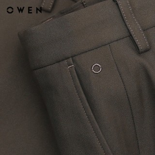 OWEN - Quần tây Slim Fit QS242824 màu Nâu đậm chất liệu Polyester Nano