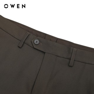 OWEN - Quần tây Slim Fit QS242824 màu Nâu đậm chất liệu Polyester Nano