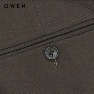 OWEN - Quần tây Slim Fit QS242824 màu Nâu đậm chất liệu Polyester Nano