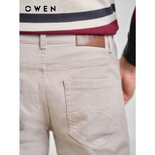 OWEN - Quần jean Regular Fit QJR241252 màu Be nhạt chất liệu cotton-spandex