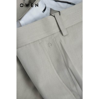 OWEN - Quần tây Slim Fit QS252423 màu Be chất liệu Polyester-Rayon-Spandex