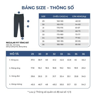 OWEN - Quần tây Regular Fit Tăng đơ QRT231737 màu Ghi chất liệu TR Spandex