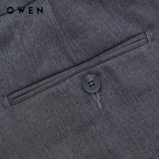 OWEN - Quần tây Regular Fit Tăng đơ QRT231737 màu Ghi chất liệu TR Spandex