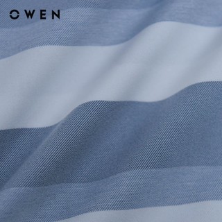 OWEN - Áo sơ mi ngắn tay Body Fit AB250114NT màu Xanh chất liệu Polyester Nano