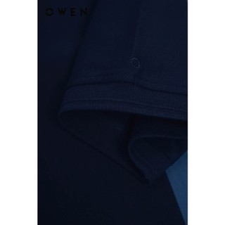 OWEN - Áo polo ngắn tay Body Fit APV233208 màu Navy xanh đậm chất liệu CVC Spandex