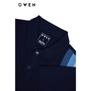OWEN - Áo polo ngắn tay Body Fit APV233208 màu Navy xanh đậm chất liệu CVC Spandex