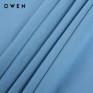 OWEN - Áo sơ mi ngắn tay Body Fit AB250086NT màu Xanh đậm chất liệu Viscose-Polyester-Spandex